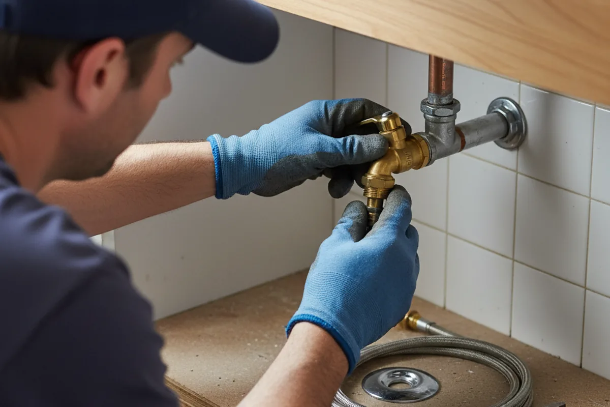 Shutoff valve and fitting work during Repiping in Florence